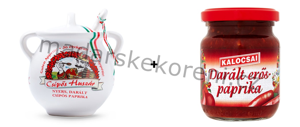 Keramická dóza a drcená paprika ostrá