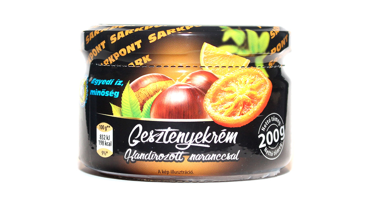 Kaštanové pyré s kandovaným pomerančem - 200g